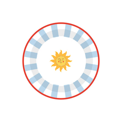 Sun Enamel Plate - 20cm | Summer Dinner Plates |