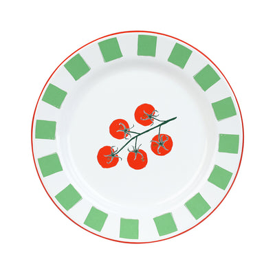 Tomato Enamel Plate - 20cm | Summer Dinner Plates |