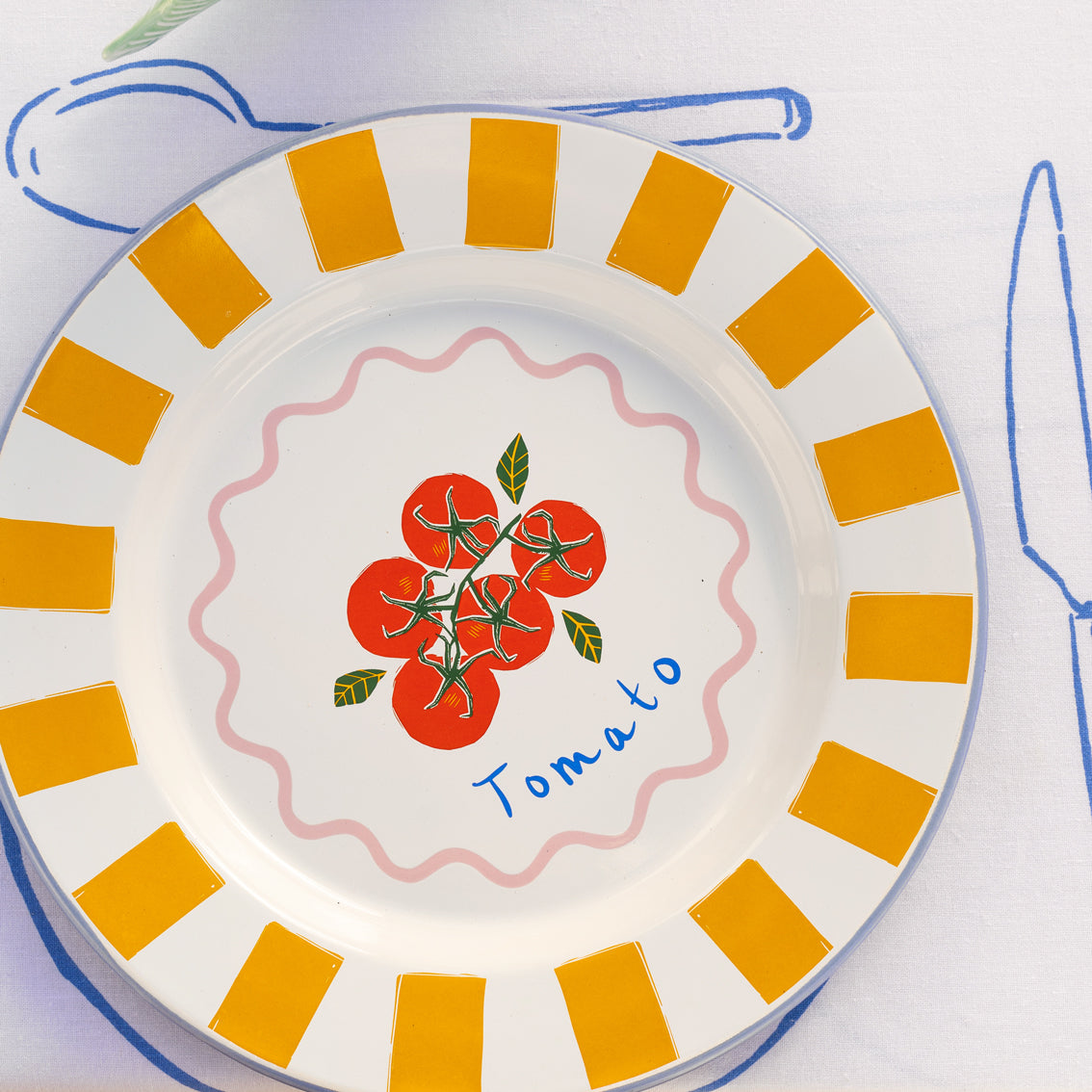 Bon Appetit Tomato Enamel Plate - 25cm