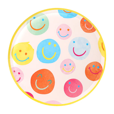 Happy Face Paper Plates - 10 Pack