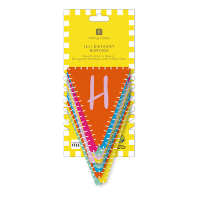 Happy Birthday Felt Bunting - 2m