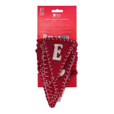 Happy Christmas Felt Bunting - 2m | Christmas Decor |