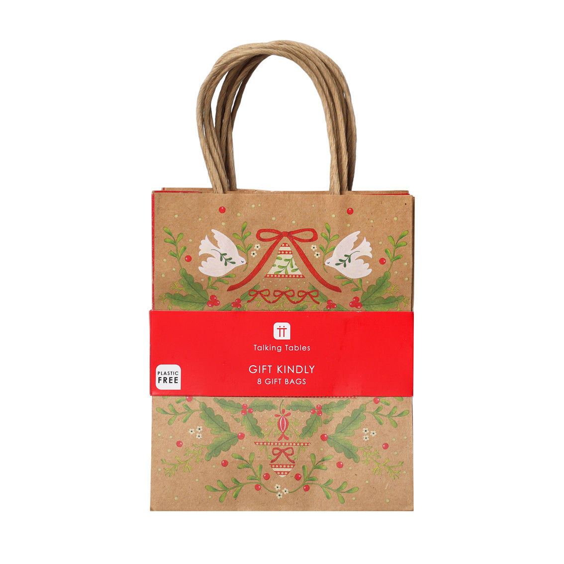 Folklore Green Christmas Paper Gift Bags