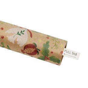 Folklore Brown Recycled Christmas Wrapping Paper - 3m