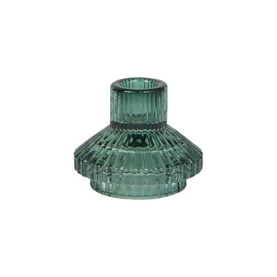 Small Sage Green Glass Candle Holder | Holiday Candles |