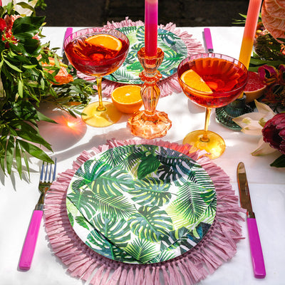 Palm Leaf Paper Plates - 24 Pack | Summer Party Supplies |