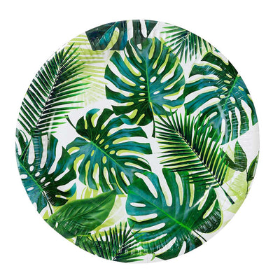 Palm Leaf Paper Plates - 24 Pack | Summer Party Supplies |