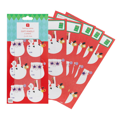 Santa Gift Labels - 50 Pack | Christmas Gift Wrap |