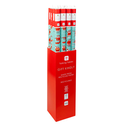 Fun Guy Santa Recycled Christmas Wrapping Paper - 3m