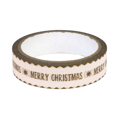 Gilded Merry Christmas Paper Tape - 20m | Christmas Wrap |