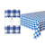 Bon Appetit Blue & White Fabric Gingham Tablecloth