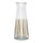 White & Gold Striped Glass Carafe - 25cm | Kitchenware |