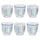 Blue & White Striped Glass Tumblers | Summer Glassware |