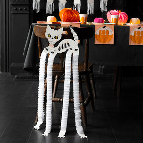 Halloween Skeleton Pets Paper Hanging Decorations - 2 Pack