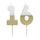 White & Gold Milestone Candle - 16 | Cake Candles |