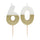 Number 60 gold and white candles on sticks against a white background