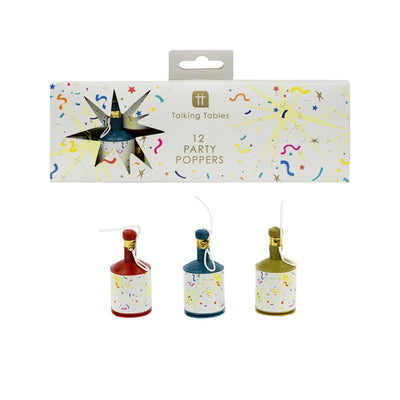 Celebration Party Poppers - 12 Pack | New Years Eve |