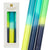 Marble 3 Tone Ombre Blue, Yellow and Green Dinner Candles - 3 Pack