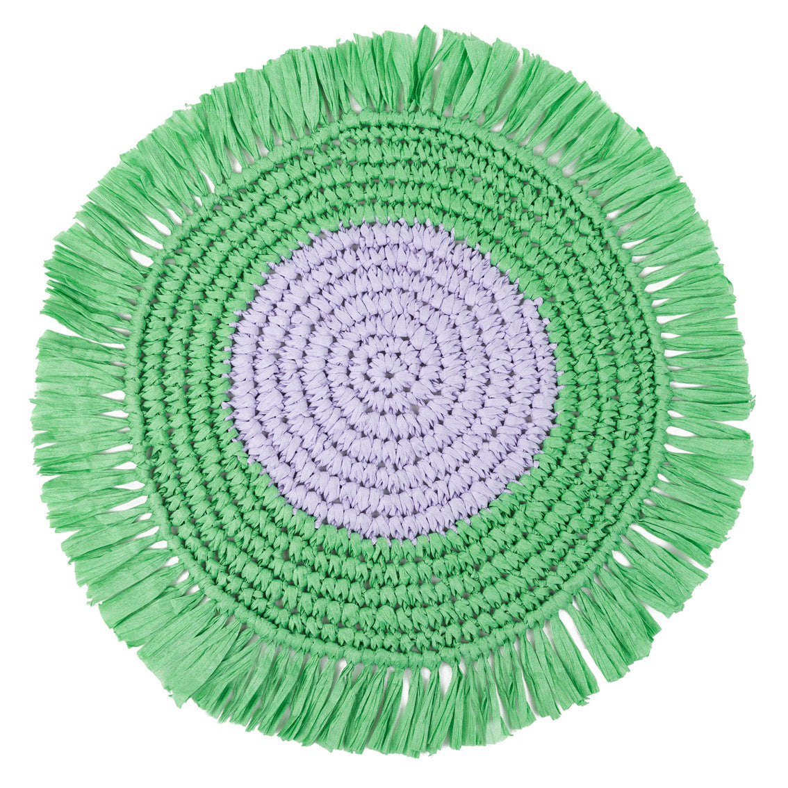 Mellow Lilac & Green Paper Raffia Placemats