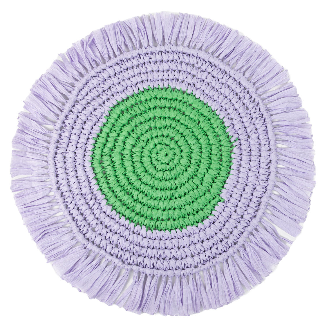 Mellow Lilac & Green Paper Raffia Placemats