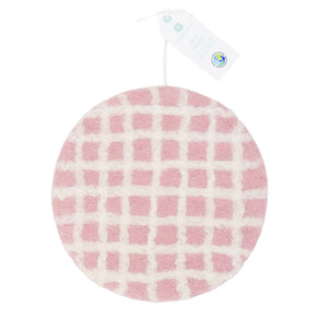  Pink Checked Felt Trivets