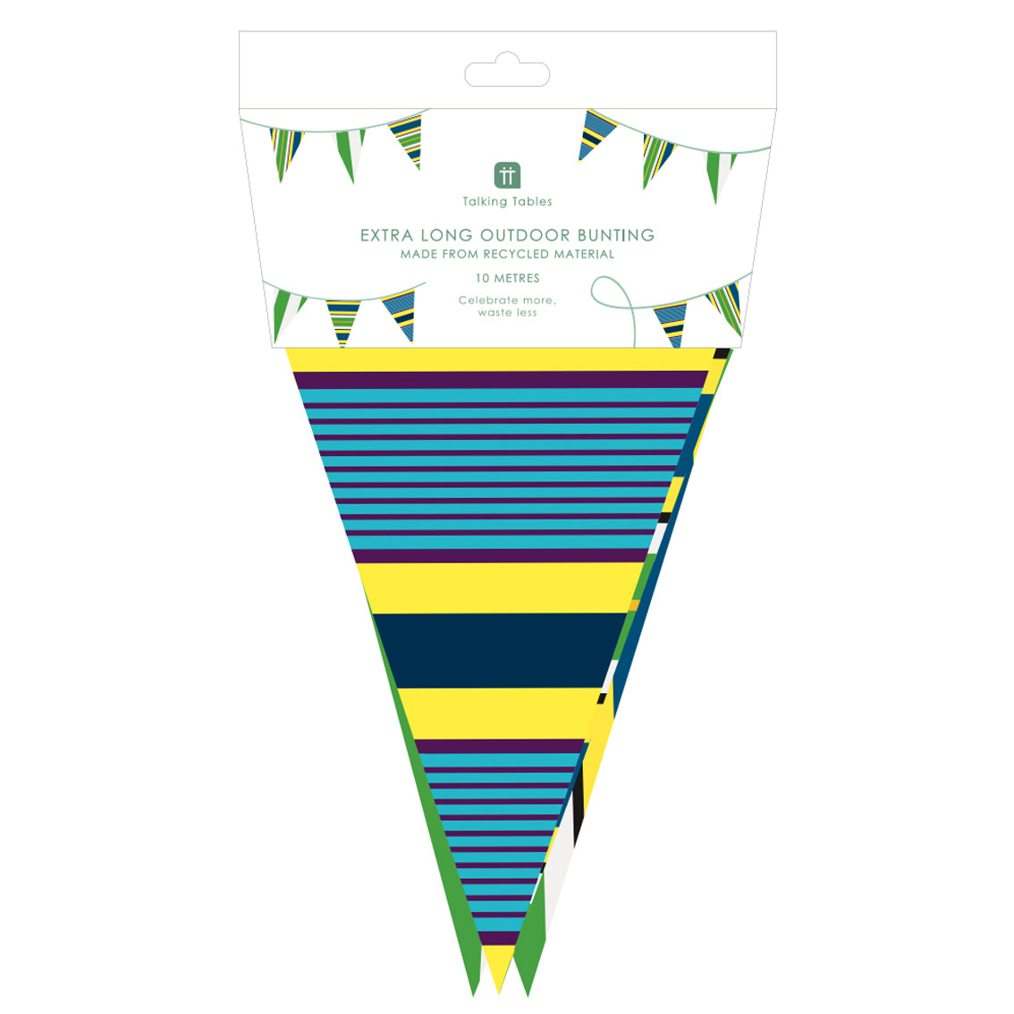 Bon Appetit Green Recycled Plastic Bunting - 10m