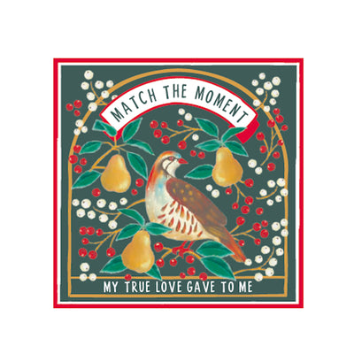 Partridge & Pear Christmas Matches - 120 Matches | Christmas Decor |