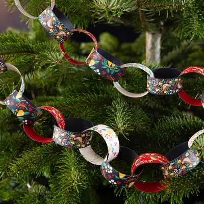 Partridge & Pear Paper Chains - 100 Pack | Christmas Decor |