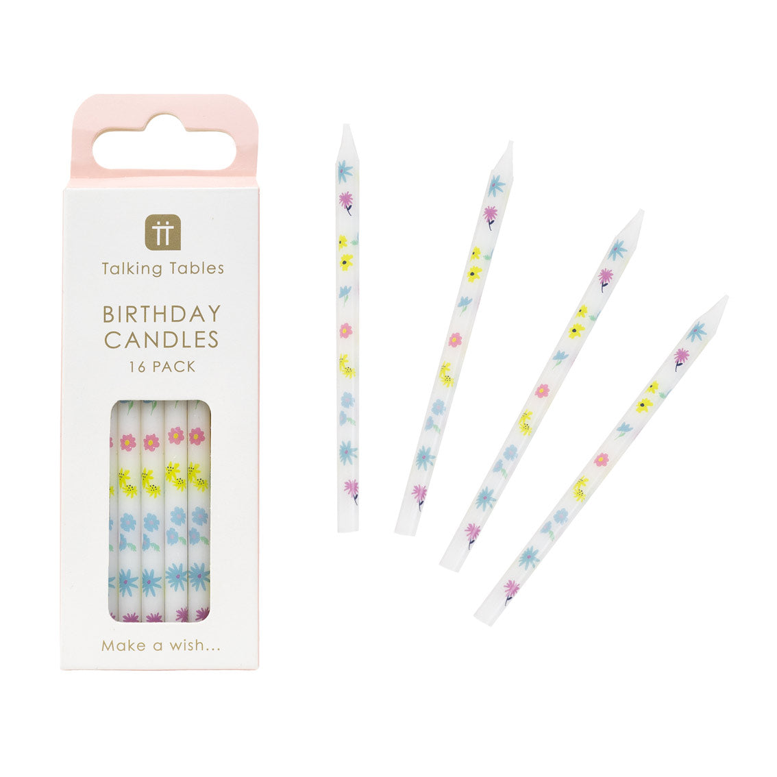 Packaging and Content Pastel Floral Birthday Candles