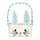 Blue & White Recycled Paper Bunny Shaped Basket | Easter Decor |