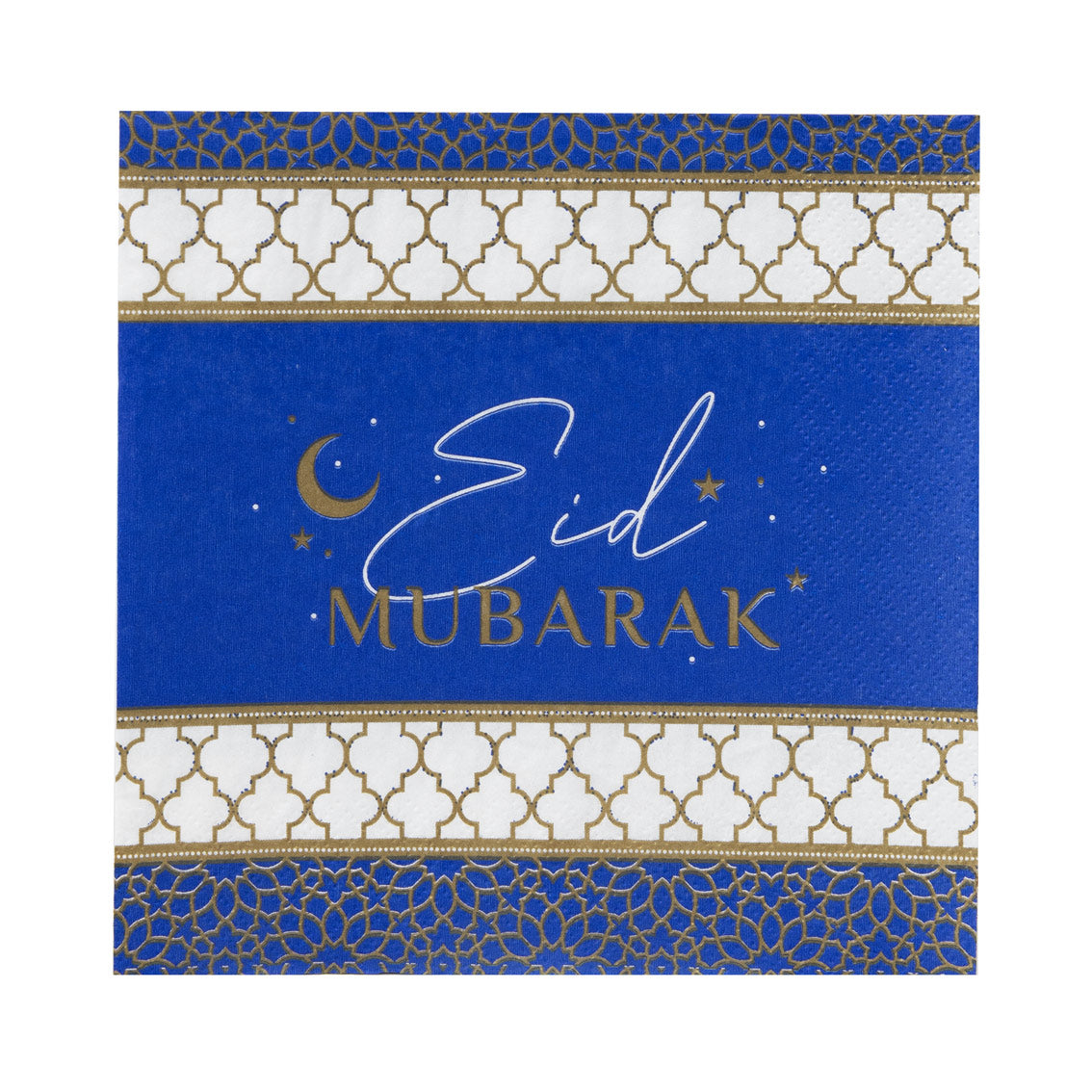 Party Porcelain Navy & Gold Eid Paper Napkins 