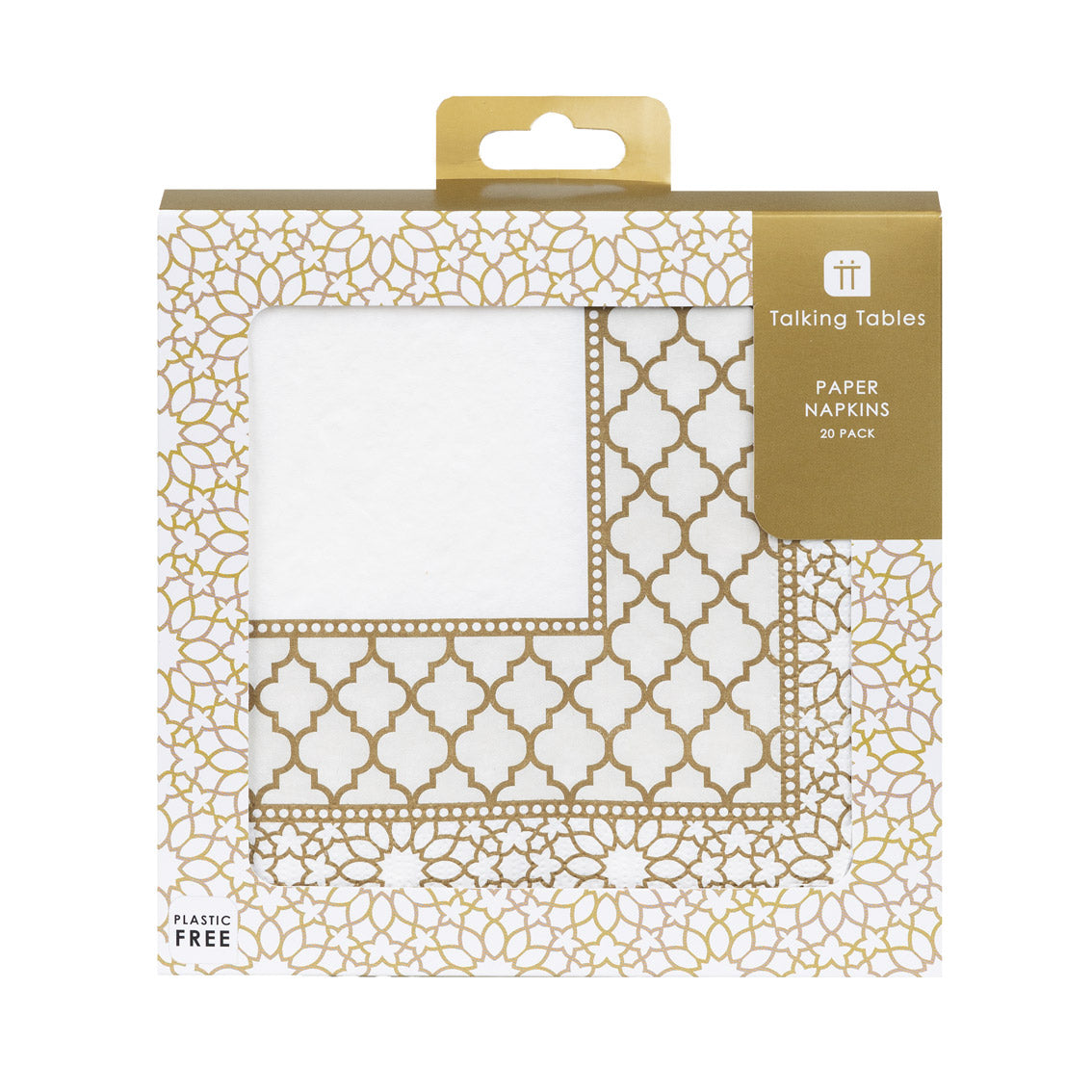 Packaging Party Porcelain Gold & White Paper Napkins