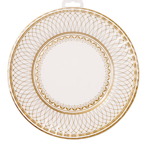 Party Porcelain Gold Large Paper Plates - 24 Pack