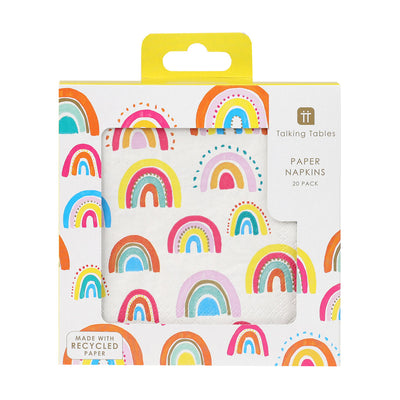 Rainbow Cocktail Napkins - 20 Pack