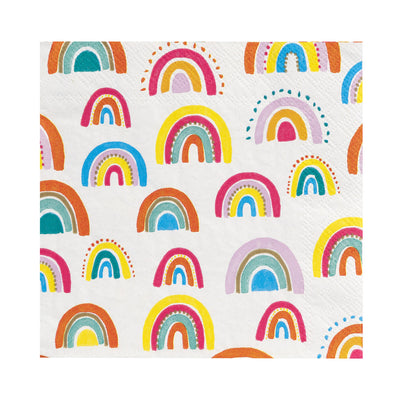 Rainbow Cocktail Napkins - 20 Pack