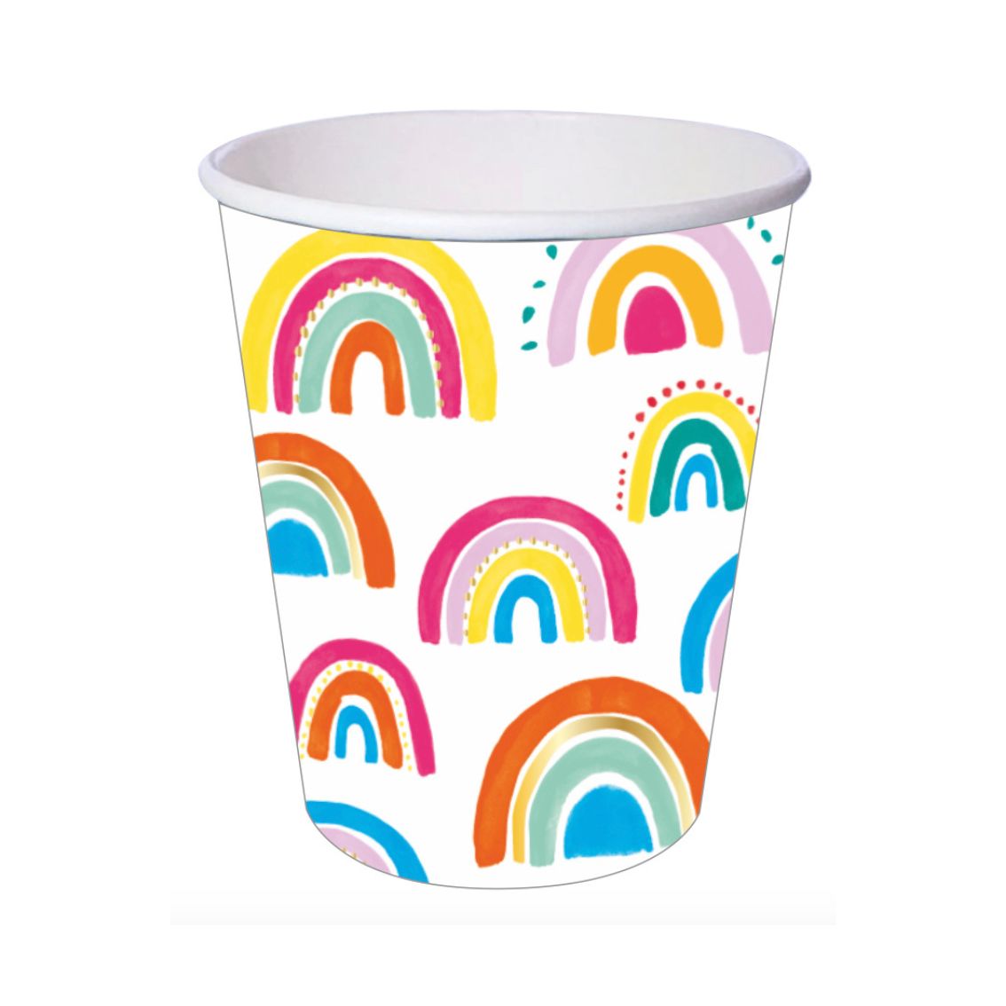 Rainbow Paper Cups - 8 Pack