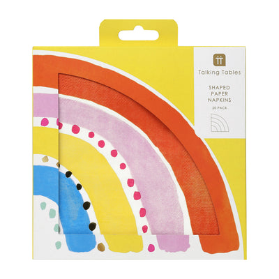 Rainbow Shaped Paper Napkins - 20 Pack