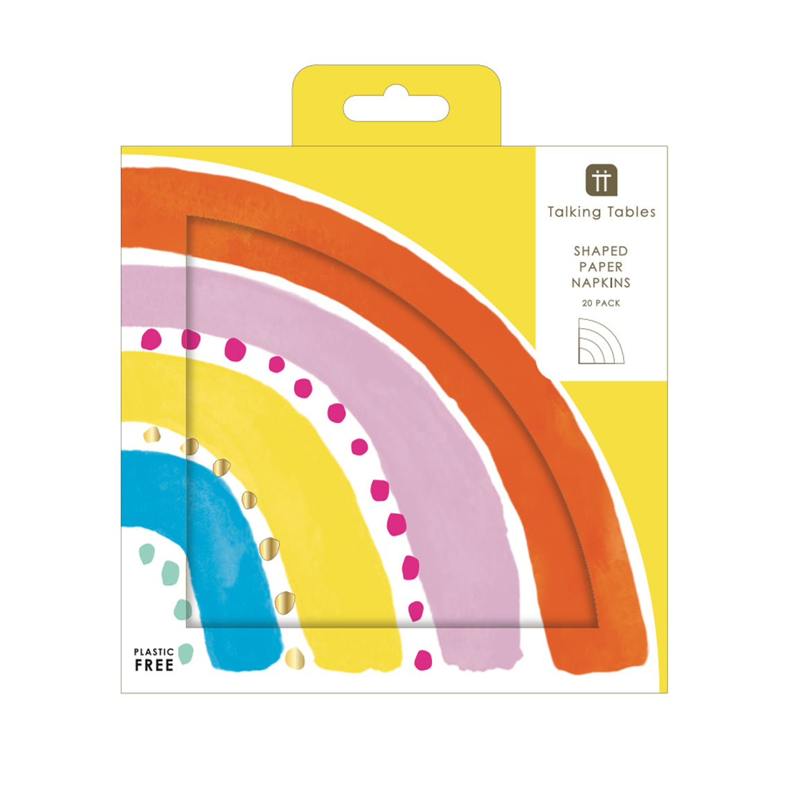 Rainbow Shaped Paper Napkins - 20 Pack