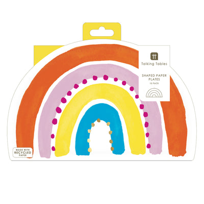 Rainbow Shaped Paper Plates - 10 Pack