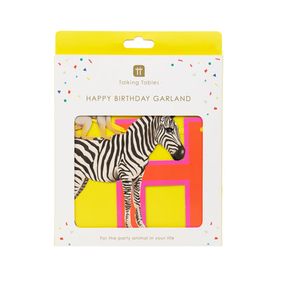 Party Safari Happy Birthday Paper Garland - 3m