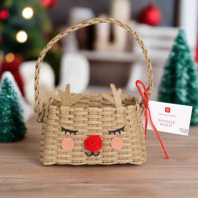 Christmas Recycled Reindeer Shaped Basket