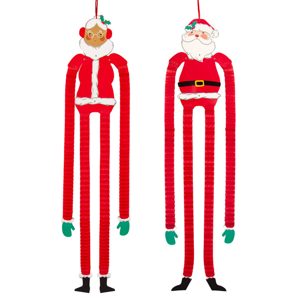 Craft with Santa Mr & Mrs Claus Hanging Decorations - 2 Pack