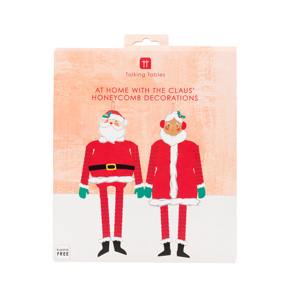 Craft with Santa Mr & Mrs Claus Hanging Decorations - 2 Pack