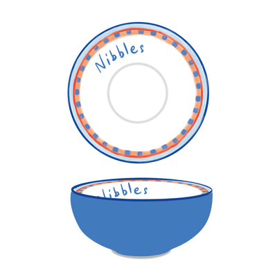 "Nibbles" Blue Ceramic Bowl - 16cm | Everyday Homeware |