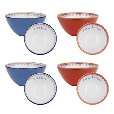 Mixed Design Ceramic Snack Bowls Starter Set - 16cm | Serving Bowls |
