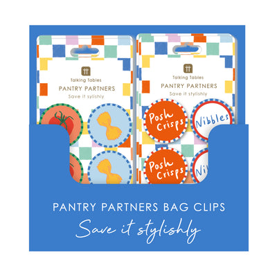 Mixed Design Food Bag Clips - 6 Pack Display | Kitchen Accessories |