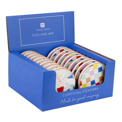 Mixed Design Coasters - Mixed Display - 20 Units | Summer Gifts |