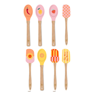 Sun & Food Silicone Kitchen Utensils - 16 Pack | Summer Gifts |