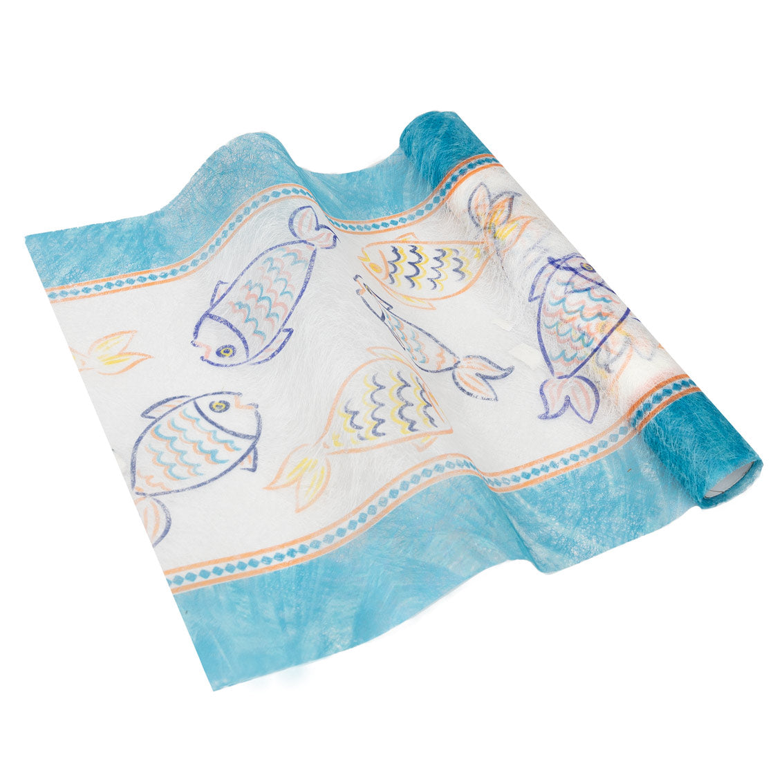 Blue Souk Fish Fabric Table Runner