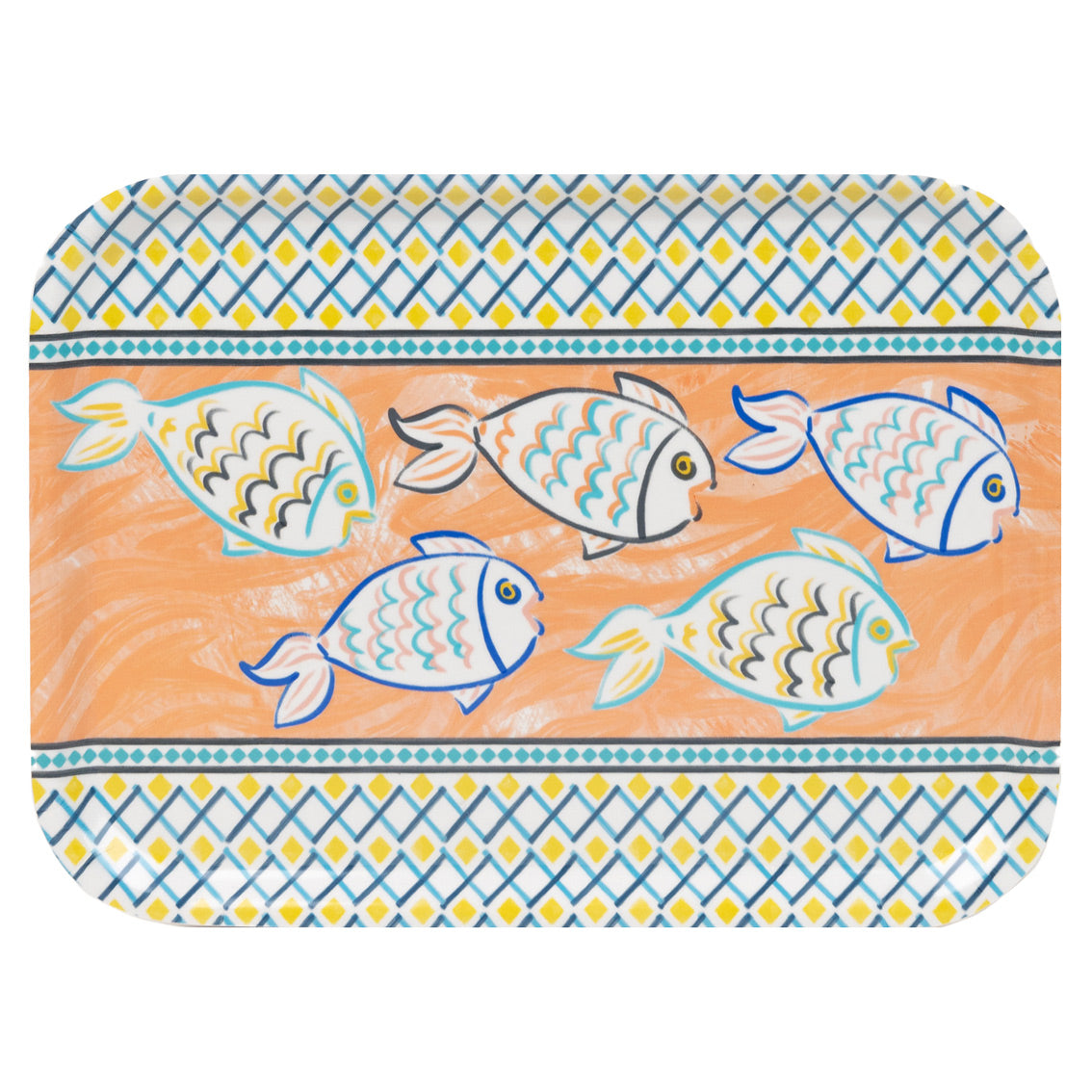 Orange Souk Fish Wooden Tray